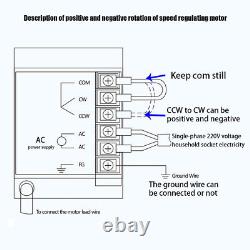 0-27RPM AC Gear Motor Reducer Electric Variable Speed Controller 150 90W 220V