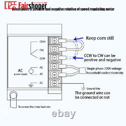 0-27RPM AC Gear Motor Reducer Electric Variable Speed Controller 150 90W 220V