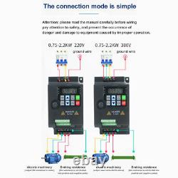 0.75/1.5/2.2kW AC 220V Variable 8 Speed Drive Universal Motor Frequency Inverter