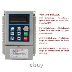 0.75kW Variable Frequency Drive Inverter Single To 3-Phase CNC Motor Speed New