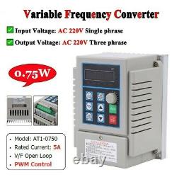 0.75kW Variable Frequency Drive Inverter Single To 3-Phase CNC Motor Speed New