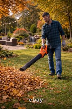 0V Electric Cordless Leaf Blower 900W Turbo Motor Variable Speed Battery Charger