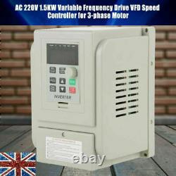 1.5KW Single To 3 Phase VFD Variable Frequency Drive Inverter Speed Converter