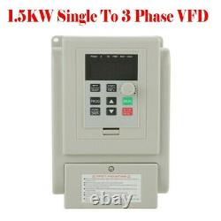 1.5KW VFD SINGLE To 3 PHASE SPEED VARIABLE FREQUENCY DRIVE INVERTER INDUSTRY 8A