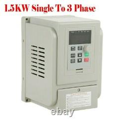 1.5KW VFD SINGLE To 3 PHASE SPEED VARIABLE FREQUENCY DRIVE INVERTER INDUSTRY 8A