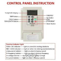 1 Pcs Variable Frequency Drive AC 220V 1.5KW VFD Motor Speed Controller 8A