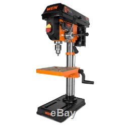10 in. Drill Press with Laser System Variable Speeds Powerful Motor Iron Base