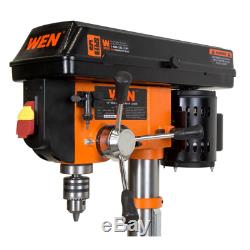 10 in. Drill Press with Laser System Variable Speeds Powerful Motor Iron Base