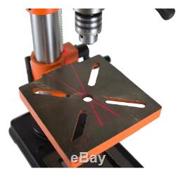 10 in. Drill Press with Laser System Variable Speeds Powerful Motor Iron Base