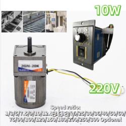 10W Variable Adapter Adjust Speed Gear Motor Box AC Electric Motor Controller