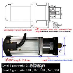 110-220V 450W Electric DC Planetary Reducer Gear Motor Variable Speed Controller