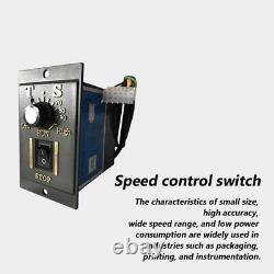 120W 5-470 RPM Reversible Variable Speed Controller AC Gear Electric Motor 220V