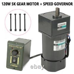 120W 5K 220V AC Gear Reducer Motor Variable Speed Reversible Motor with Governor