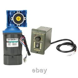 120W Self-Locking Worm Variable Speed Motor with Governor 1400rpm 8-pole AC 220V