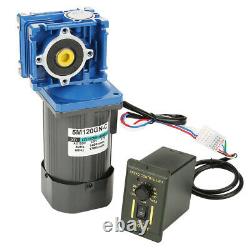 120W Self-Locking Worm Variable Speed Motor with Governor 1400rpm 8-pole AC 220V