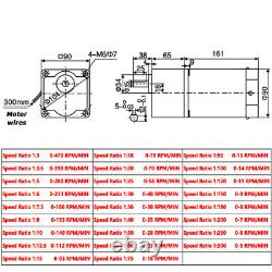 140W Reversible Variable 5-470 RPM Speed Controller 220V AC Gear Electric Motor