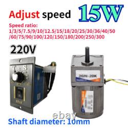 15W Electric Adjust Speed Controller & Motor Variable Adapter AC Gear Motor Box