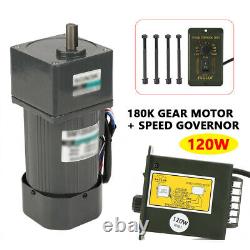 180K AC Gear Motor Electric Motor CWithCCW Variable Speed Controller 220V 120W