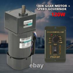 180K AC Gear Motor Electric Motor CWithCCW Variable Speed Controller 220V 120W