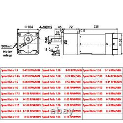 180W AC 5-470 220V RPM Speed Controller Reversible Variable Gear Electric Motor