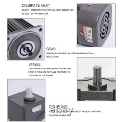 180W AC220V Reversible Variable Gear Electric Motor 5-470 RPM Speed Controller