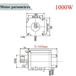 1KW 80 Brushless Motor Planetary Gearbox Reducer Variable Speed Controller Set