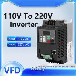 1X110V to 220V 1.5KW Frequency Converter VFD Motor Variable Speed 7965 1X110V to 220V 1.5KW Frequency Converter VFD Motor Variable Speed 7965