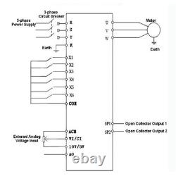 1pc 380VAC Variable Frequency Drive Speed Controller For 3-phase 4kW AC Motor