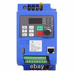 2.2KW VFD Variable Frequency Drive Motor Speed Controller Single to 3 Phase 220V
