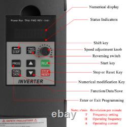 2.2Kw Single to 3 Phase Variable Frequency Drive Inverter CNC Motor Speed VFD