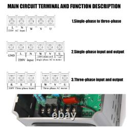 2.2Kw Single to 3 Phase Variable Frequency Drive Inverter CNC Motor Speed VFD