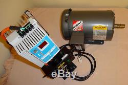 2 HP Motor and Variable Speed Control Kit with Forward & Reverse-110V Input. New