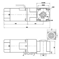 200W AC 110V/220V Variable Speed Controller Right Angle Hollow Reduction Motor