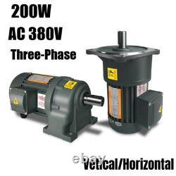 200W AC380V Three-Phase CWithCCW Reduction Electric Gear Motor Variable Speed 22MM