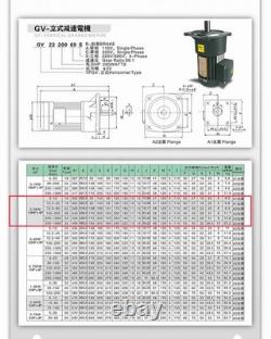 200W AC380V Three-Phase CWithCCW Reduction Electric Gear Motor Variable Speed 22MM