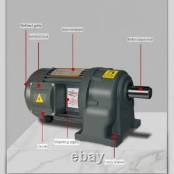 200W AC380V Three-Phase CWithCCW Reduction Electric Gear Motor Variable Speed 22MM