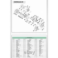 200W AC380V Three-Phase CWithCCW Reduction Electric Gear Motor Variable Speed 22MM