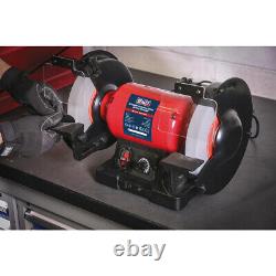 200mm Variable Speed Bench Grinder 550W Induction Motor Fine & Coarse Stones