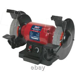 200mm Variable Speed Bench Grinder 550W Induction Motor Fine & Coarse Stones