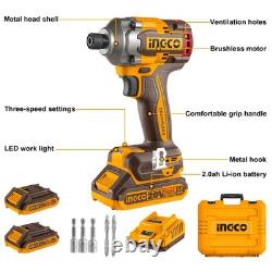 20V Cordless Impact Driver 285NM Brushless Motor Variable Speed Control