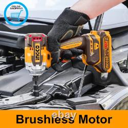 20V Cordless Impact Driver 285NM, Brushless Motor, Variable Speed Control 1600/1