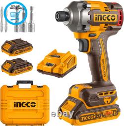 20V Cordless Impact Driver 285NM, Brushless Motor, Variable Speed Control 1600/1