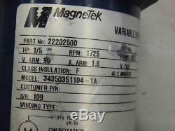 #214 Magnetek Variable Speed DC Motor 22202500 1/5HP 90ArmV 42CZ 34350351104-1A