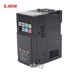 220V 1-Phase to 3-Phase VFD 0.4kW Motor Speed Controller with Heat Sink