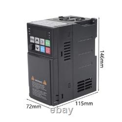 220V 1-Phase to 3-Phase VFD 0.4kW Motor Speed Controller with Heat Sink
