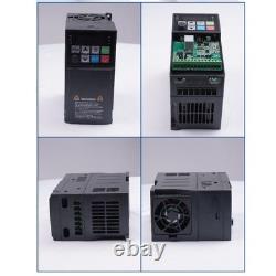 220V 1-Phase to 3-Phase VFD 0.4kW Motor Speed Controller with Heat Sink