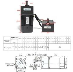 220V 110 Gear Reducer Motor Variable speed reversible motor + Governor 60W
