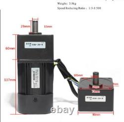 220V 110 Gear Reducer Motor Variable speed reversible motor + Governor 60W