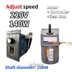 220V 140W 5-470 RPM Reversible Variable Speed Controller AC Gear Reduced Motor