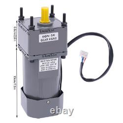 220V 250W AC Gear Electric Motor Variable Speed Controller Output 0-270 RPM